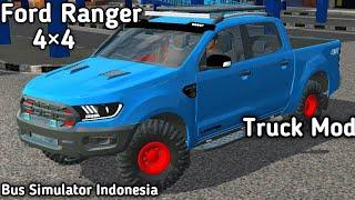 How To Install Ford Ranger 4×4 Truck Mod In BUSSID  Bus Simulator Indonesia Truck Mod