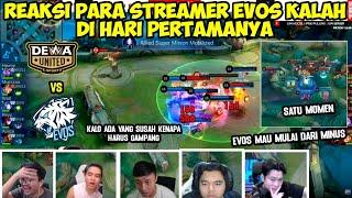 SATU WAR LANGSUNG END REAKSI STREAMER EVOS KALAH DI HARI PERTAMANYA MELAWAN DEWA MPL INDONESIA