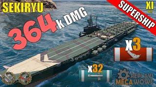 SUPERSHIP Sekiryu 3 Kills & 364k Damage  World of Warships Gameplay