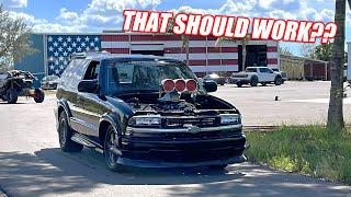 Testing Our Supercharged LS Blazer For the First Time Since Its HUGE Wheelie Wreck IT RIPS