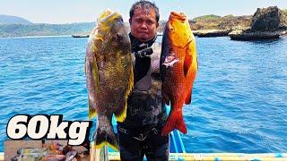 SPEARFISHING PHILIPPINES  RED BASS  LAST DAY IN CALAYAN ISLAND  MEL SPEARFISHING TV