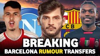BREAKING Barcelona Rumours transfers ft KVARATSKHELIA to Barca  Martinelli & Rafael Leao 