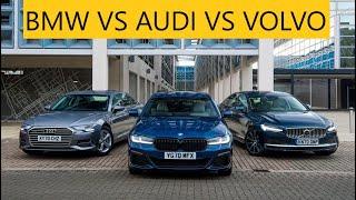 BMW 5 Series vs Audi A6 vs Volvo S90