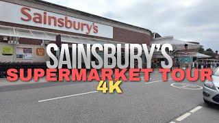 Sainsburys Supermarket Tour - British Grocery Shopping Vlog 4K