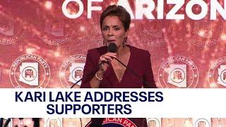 2022 Election Arizona governor candidate Kari Lake addresses supporters