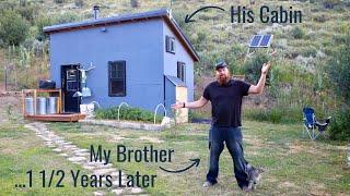 My Brothers Off Grid Cabin on the Side of a Mountain - Built in 10 Weekends Now 1 12 Year Later