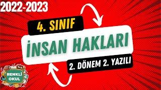 4. Sınıf İnsan Hakları  2. Dönem 2. Yazılı  2022-2023