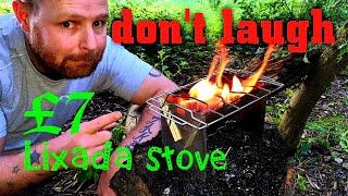 LIXADA STOVE REVIEW Cheap £7 lixada Wood burning Stainless Steel folding stove.