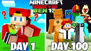 I Survived 100 Days as BEN 10 in Minecraft...