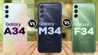 Samsung A34 5G Vs Samsung M34 5G Vs Samsung F34 5G