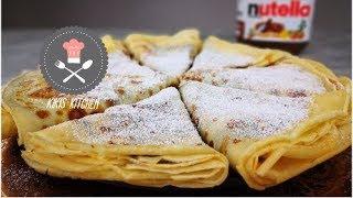 Crepes mit Nutella  Crepes Grundteig  mit oder ohne Crepes Maschine  Kikis Kitchen