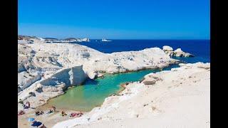 Incredible Sarakiniko beach Milos island Greece