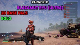 Palworld Blazamut Ryu Ultra  20 Base Pals  Complete Fight - Default Damage