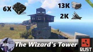 The Wizards Tower 13K Stone 2K Metal 6C4 Hard to Raid Rust Base