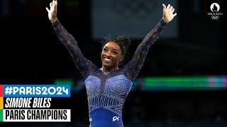 The floor routine that secured Simone Biles All-Around gold   Paris Champions