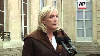 National Front Leader Marine Le Pen says country must combat Islamic fundamentalism