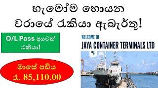 Exciting Job Vacancies at port authority -  Jaya Container Terminal Limited  Apply Now