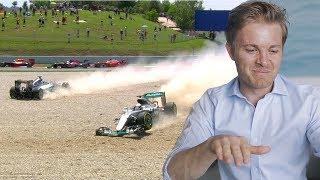 SPANISH GP F1 CRASH WITH LEWIS HAMILTON EXPLAINED  NICO ROSBERG  UNCUT