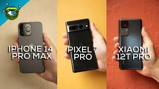 Google Pixel 7 Pro VS iPhone 14 Pro Max VS Xiaomi 12T Pro  Real World Camera Test