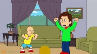 caillou pees on the floorgrounded