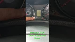 #Mahindra TUV Service Reset#Service RESET Shorts video