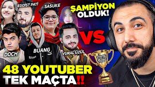 48 YOUTUBERA KARŞI BÜYÜK KAPIŞMA ATLANTİS TURNUVASI ŞAMPİYONU OLDUK   PUBG MOBILE