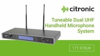 171.970UK - Citronic Tuneable Dual UHF Handheld Microphone System