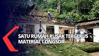 Akibat Hujan Deras Satu Rumah Warga Hancur Tergerus Material Longsor