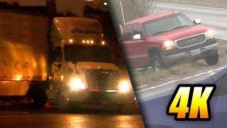 Icy Road MADNESS Compilation in 4K Car & Truck Jackknifes Spins Slides