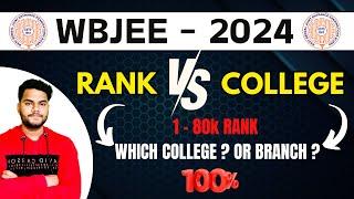 WBJEE 2024 RANK vs COLLEGE  WBJEE 2024 COUNSELLING PROCESS  WBJEE 2024 CUT OFF #wbjee2024