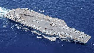 US Navys $13 Billion Warship USS Gerald R. Ford CVN-78 Flight Operations