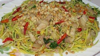 How To Cook Pork With Mango Recipe - Cambodian Girl Cooking Food