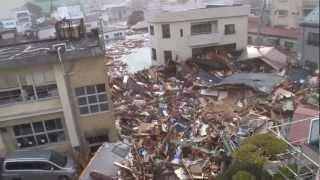 Tsunami at Kamaishi City Office Iwate Prefecture