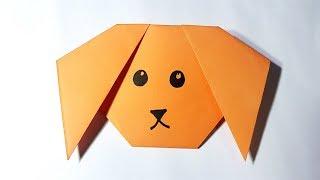 Origami Paper Dog Face  How to Make a Paper Dog Face Easy for Kids