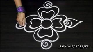 Beginners freehand rangoli kolam designs  simple muggulu without dots