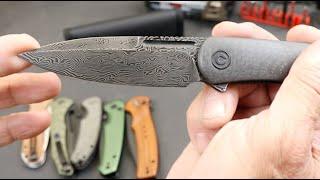 Affordable Gold Class The Civivi Caetus Carbon Fiber and Damascus knife is truly stunning and sharp