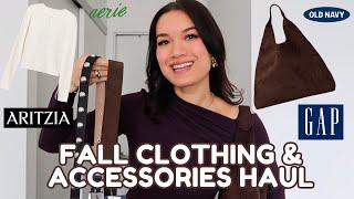 TRENDY FALL CLOTHING & ACCESSORIES HAUL  ARITIZA GAP OLD NAVY and AERIE 