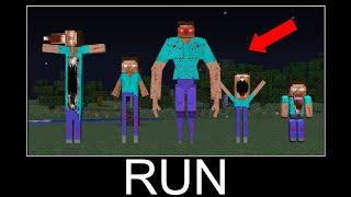 Wait What Scary Herobrines Minecraft Meme -  @JoSa Craft   @Not Safe   @zFazT ™  @Milkair   gameplay