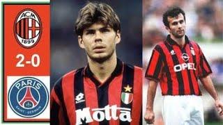 AC Milan 2 x 0 PSG Boban Weah Savicevic ●UCL 19941995 2nd Leg Extended Goals & Highlights