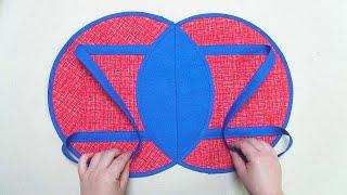 Sewing handbag in an unusual way  Marvelous circle puzzle piece