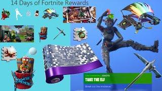 All 14 Days Of Christmas Rewards Fortnite - 14 Days Of Fortnite All Rewards