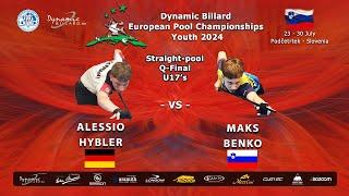 Day 2 Youth Straight-pool discipline Dynamic Billard European Pool Championships Youth 2024.