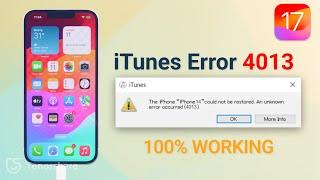 How to Fix iTunes Error 4013? iOS 17 Supported - Complete Guide