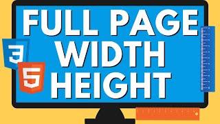 HTML Page Width and Height Settings  CSS Full Screen Size