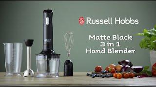 Russell Hobbs Desire Matte Black 3 in 1 Hand Blender