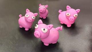 Pig Clay Art For Kids Pig Little Clay Modelling For Kids piglets Clay Toys Making Children