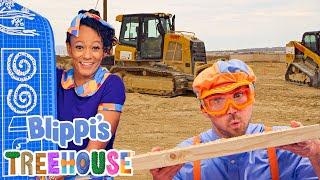 Blippi Treehouse - Blippi Visits a Construction Site  Educational Videos for Kids  Blippi Toys