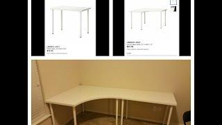 Linnmon  Adils Corner Desk and Regular Desk from Ikea