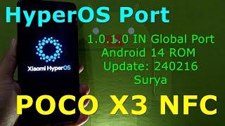 HyperOS Global Port for Poco X3 Android 14 ROM Update 240216