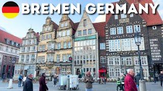 Beautiful German Medieval City Bremen Walking Tour  4K60fps HDR With Captions